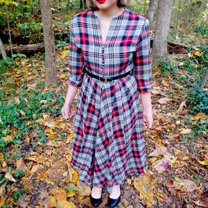 Vintage plaid dress